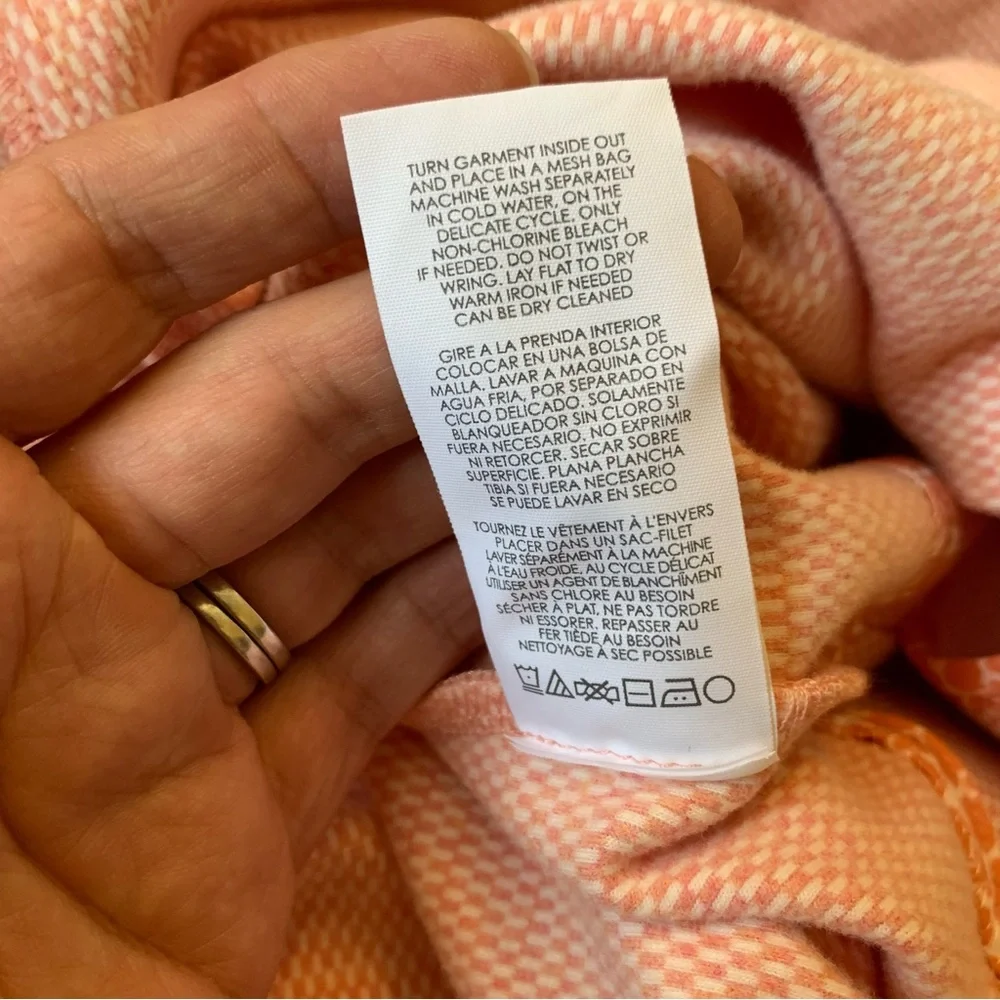 CAbi Take 5 Long Topper Jacket Coat Pink Tweed Button Front Sz M Career Stretch - Picture 12 of 15